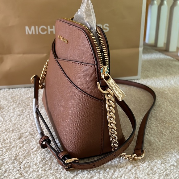MICHAEL KORS JET SET TRAVEL CROSSBODY DOME LEATHER 9x7 - Picture 9 of 9